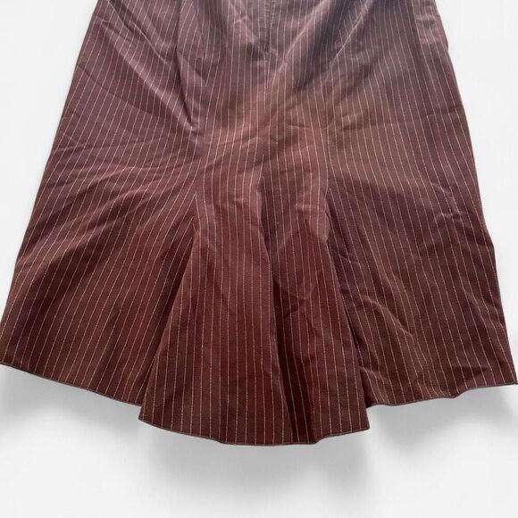 BCBG y2k 2000s pin striped pencil flare midi skirt size 6 - Picture 4 of 8